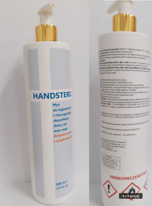 HANDSTERIL - Płyn do higienicznej i chirurgicznej dezynfekcji skóry rąk ora