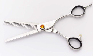 ICE Profesjonalne nożyczki fryzjerskie SCISSORS 6 1BLADE 30T DIAMOND ORANGE
