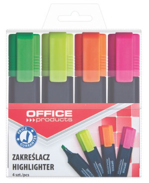 Zakreślacz Office Products /4Szt/ W Etui