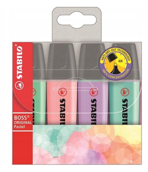 Zakreślacz Stabilo Boss Kpl /4 Szt./ Pastel