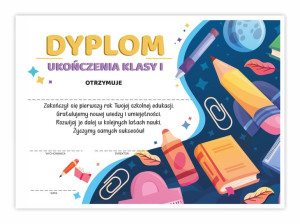Dyplom Ukończenia Klasy Pierwszej - Spinacz
