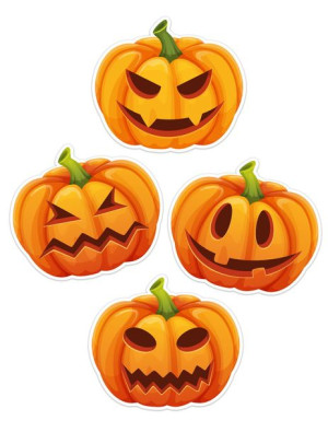 Dekoracja Na Okna - Dynie Na Halloween - Dekoracje Okienne