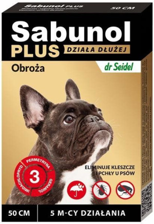 Sabunol Plus Obroża Na Pchły Kleszcze Dla Psa 50cm