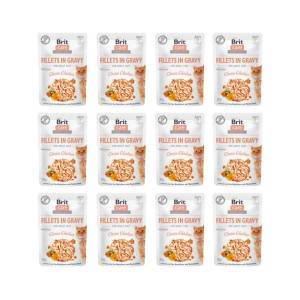 Pakiet Brit Care Cat Fillets in Gravy Choice Chicken Fileciki z Kurczaka w