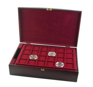 Elegancki kuferek drewniany na monety bulionowe 1oz