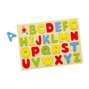 Puzzle Edukacyjne Drewniana Układanka Alfabet Literki Viga Toys