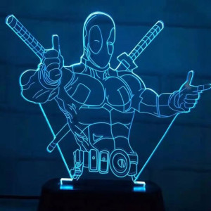 Lampka Nocna 3d Deadpool Pilot Prezent