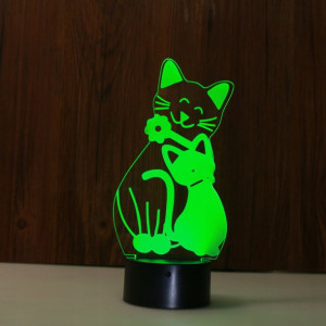 Lampka Nocna 3d Led Koty Pilot Prezent