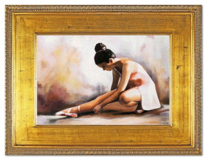 Obraz olejny ręcznie malowany 122x92cm Baletnica
