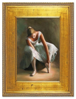 Obraz olejny ręcznie malowany 92x122cm Baletnica