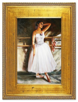 Obraz olejny ręcznie malowany 92x122cm Baletnica