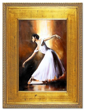 Obraz olejny ręcznie malowany 122x92cm Baletnica