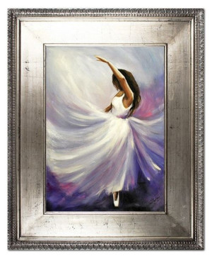Obraz olejny ręcznie malowany 102x82cm Baletnica