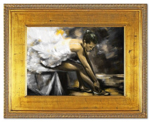 Obraz olejny ręcznie malowany 102x82cm Baletnica