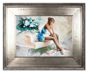 Obraz olejny ręcznie malowany 102x82cm Baletnica
