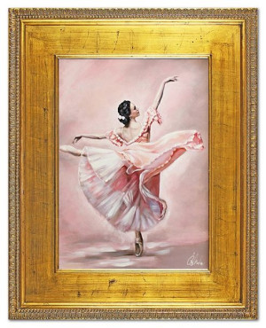 Obraz olejny ręcznie malowany 82x102cm Baletnica