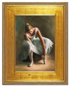 Obraz olejny ręcznie malowany 82x102cm Baletnica