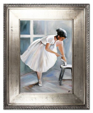 Obraz olejny ręcznie malowany 82x102cm Baletnica