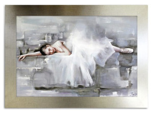 Obraz olejny ręcznie malowany 108x78cm Baletnica