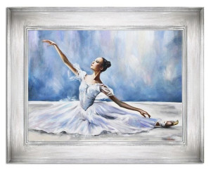Obraz olejny ręcznie malowany 96x76cm Baletnica