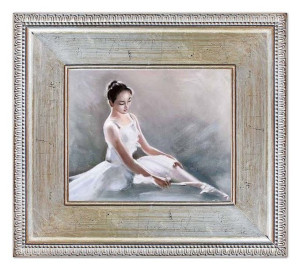 Obraz olejny ręcznie malowany 82x72cm Baletnica