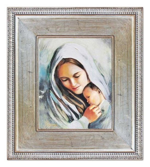 Obraz Matki Boskiej z Dzieciątkiem 72x82 cm obraz olejny na płótnie w ramie