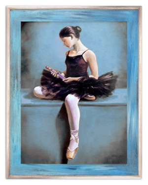 Obraz olejny ręcznie malowany 72x92cm Baletnica