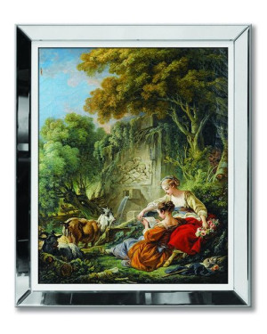 Obraz w lustrzanej ramie do salonu nowoczesny kopia Mistrza 51x61cm