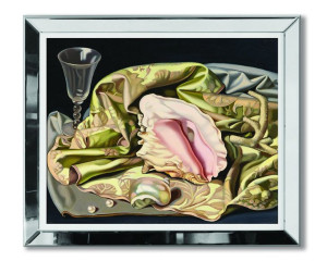 Obraz w lustrzanej ramie do salonu nowoczesny kopia Mistrza 51x61cm