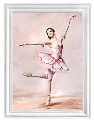 Obraz olejny ręcznie malowany 64x84cm Baletnica