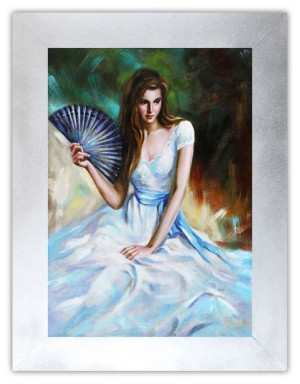 Obraz olejny ręcznie malowany 64x84cm Baletnica