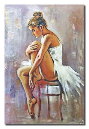Obraz Baletnica 60x90cm obraz malowany na płótnie