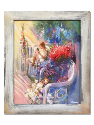 Obraz olejny ręcznie malowany na płótnie 53x64cm poranek