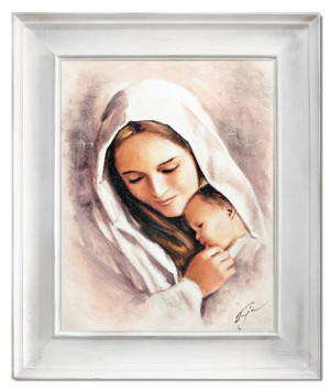Obraz Matki Boskiej z Dzieciątkiem 56x66 cm obraz olejny na płótnie obraz w