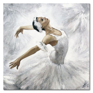 Obraz tańcząca Baletnica 60x60cm obraz malowany na płótnie