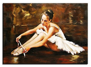 Obraz Baletnica 50x70cm obraz malowany na płótnie