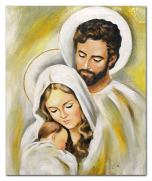 Obraz Świętej Rodziny na ślub 40x50 cm obraz olejny na płótnie