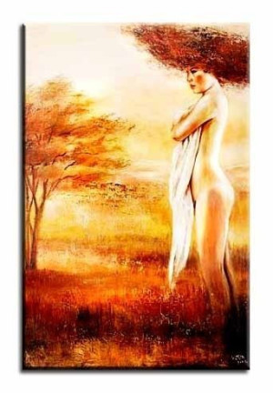 Obraz ręcznie malowany na płótnie 60x90cm obraz nagiej kobiety