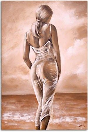 Obraz ręcznie malowany na płótnie 60x90cm obraz kobiety