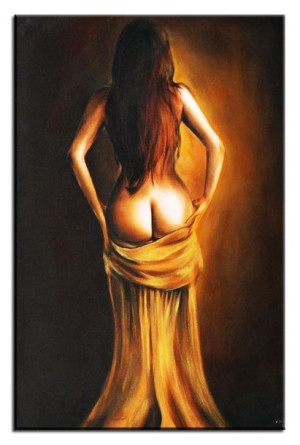 Obraz ręcznie malowany na płótnie 60x90cm akt kobiecy