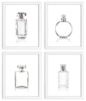 Obrazy na płótnie chic zestaw obrazów do salonu kosmetycznego 4 szt. perfum