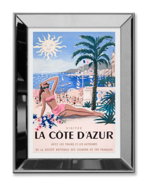 Obraz w lustrzanej ramie 31x41cm Plaża w tropikach