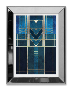 Obraz w lustrzanej ramie 31x41cm Nocne niebo mały