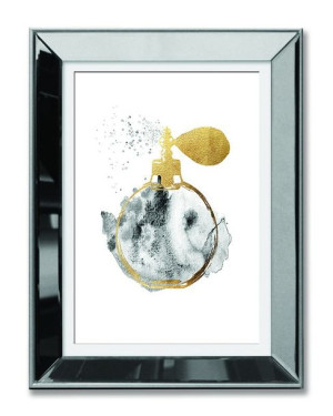 Obraz w lustrzanej ramie do salonu Glamour Abstrakcja 31x41cm