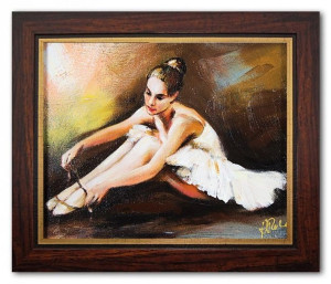 Obraz Baletnica 27x32 obraz malowany na płótnie w ramie
