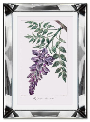 Obraz w lustrzanej ramie do salonu kwiat drzewny 31x41cm