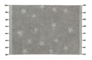 120x175cm HIPPY STARS eko dywan bawełniany szary