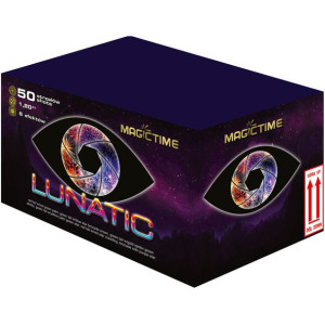 Fajerwerki Mega Pokaz Wyrzutnia Lunatic 50 Strzałów Kal.30mm