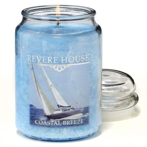 Candle-lite Revere House Jar Glass Candle With Lid - Coastal Breeze