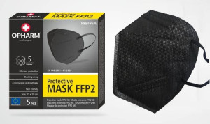 Maseczki  FFP2  CZARNE 5 warstwowe OPHARM POLSKIE 1 szt
